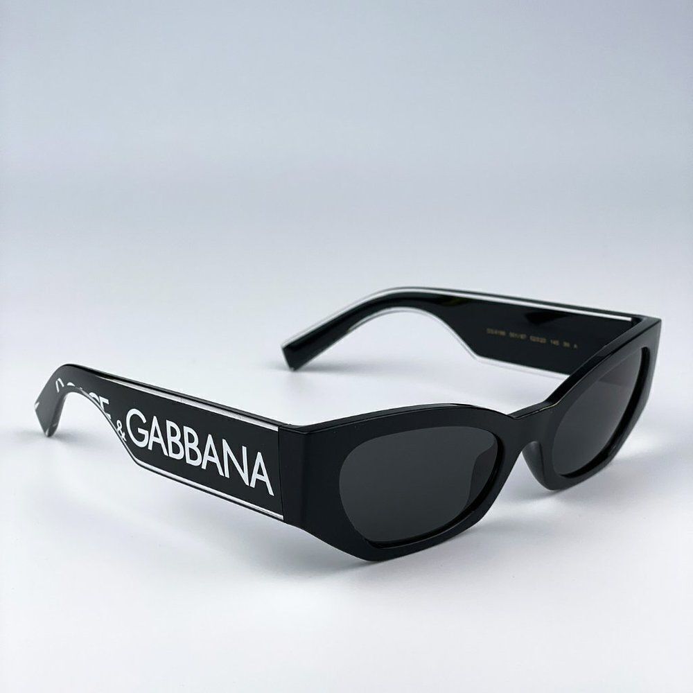 SALE! NEW D&G DG6186 501/87 Black Dark Grey Cat Eye Women Sunglasses - Picture 7 of 11